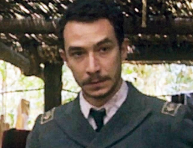 Sedat Ali Erdinc starring in 125 Years Memory as an Ertugrul frigate officer (also spelled as Sedat Ali Erdinç)